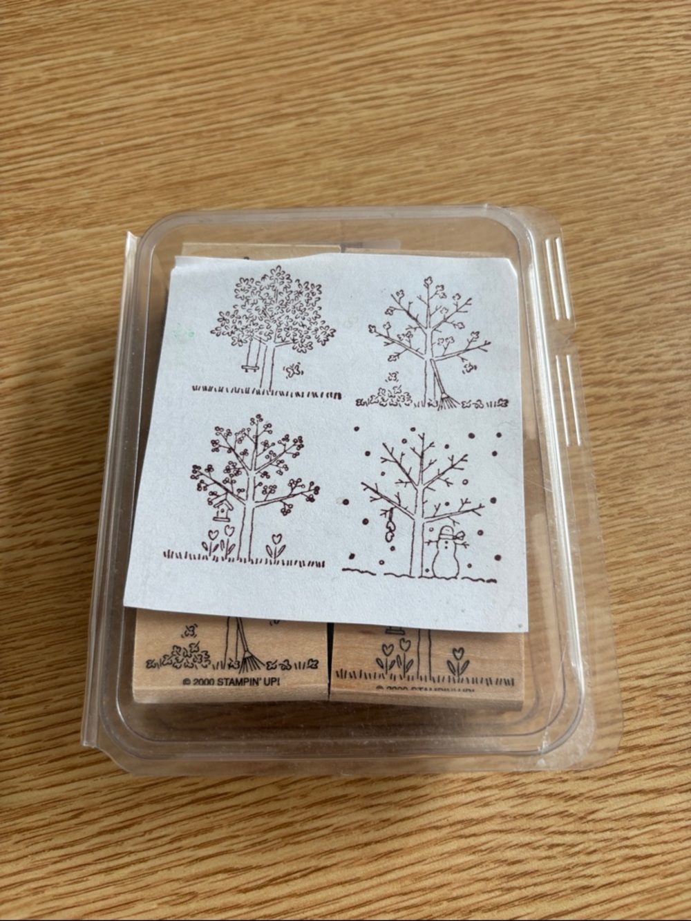 Stampin' Up! Brown Wood-Mounted A Tree of all Seasons